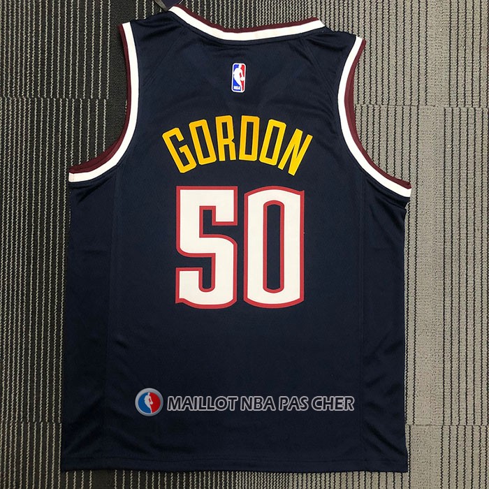 Maillot Denver Nuggets Aaron Gordon NO 50 Icon 2021 Bleu